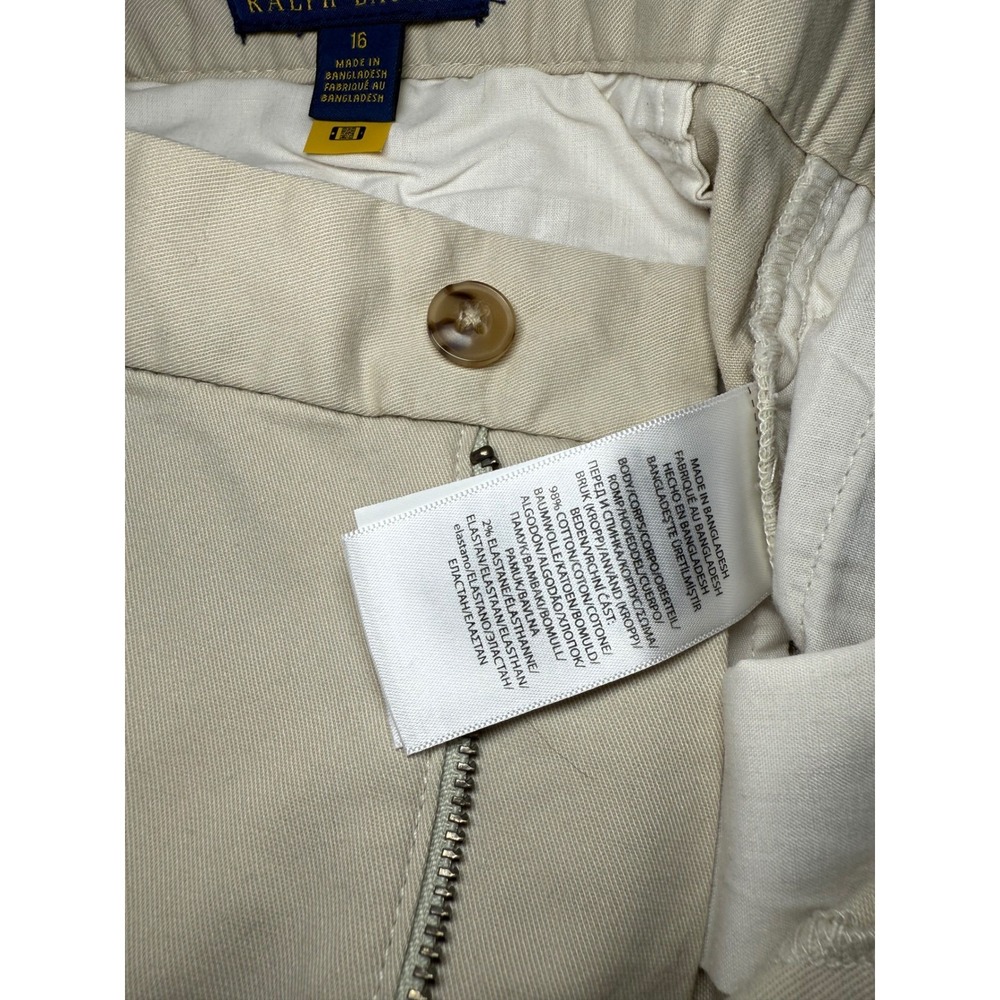 Polo Ralph Lauren Kids Chino Pants Sz 16 Khaki Straight Fit Casual - Picture 6 of 7